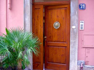 Eingang Privathaushalt Taormina, Italienisch Sprachreise