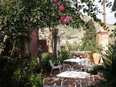 Garten der Villa, Italienisch Sprachreisen Taormina