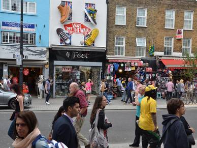 Shopping in Camden, Englisch Sprachreisen für Erwachsene